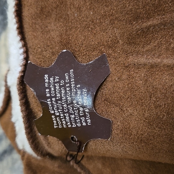 MEN GENUINE COWHIDE GLOVES NWT WITH WARM LINING SZ XL GREAT FOR THE COLD - Picture 3 of 5